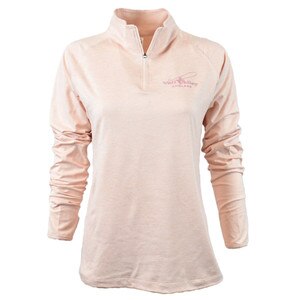 VVA Logo Swerve 1/4 Zip Women's in Blush Heather